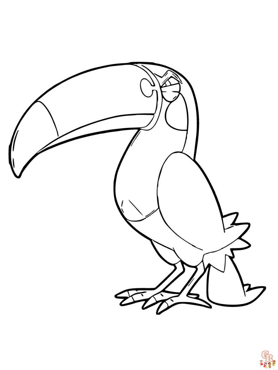 Toucannon coloring page