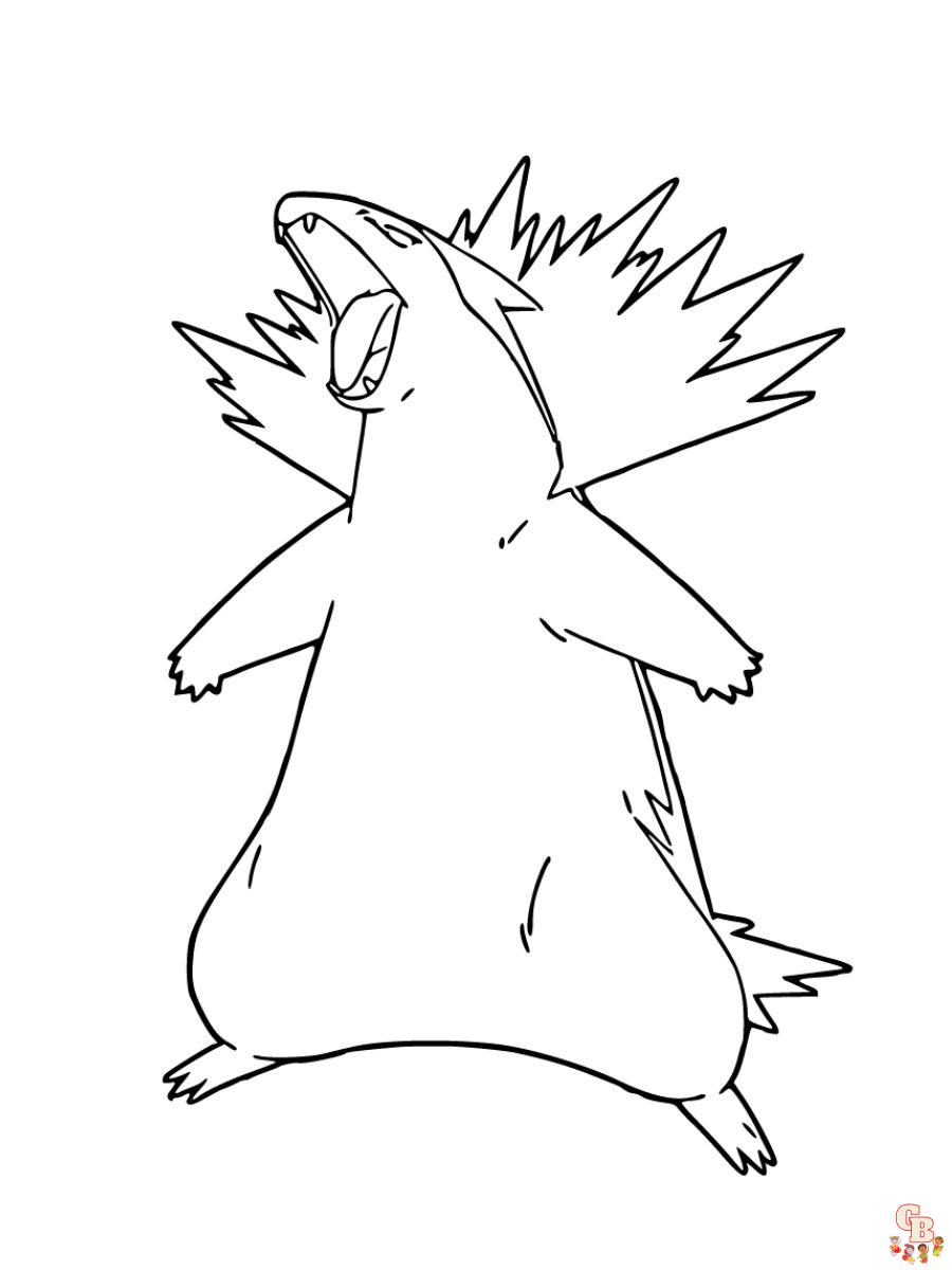 Typhlosion coloring page