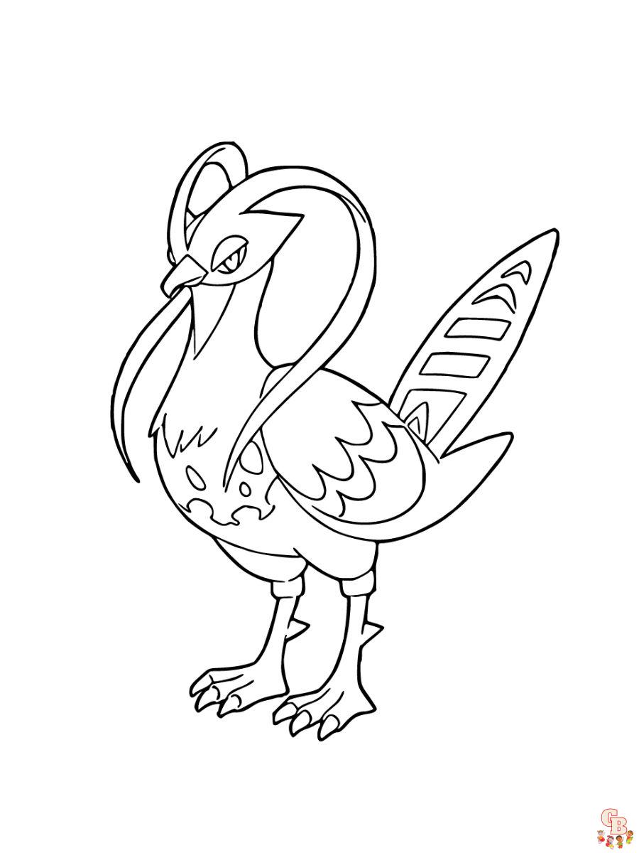 Unfezant coloring page