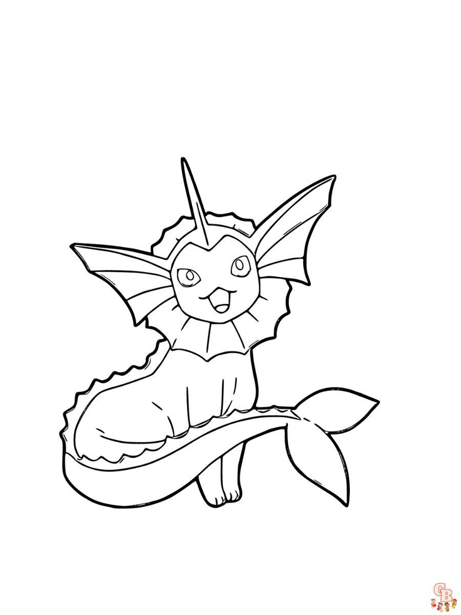 Vaporeon coloring pages