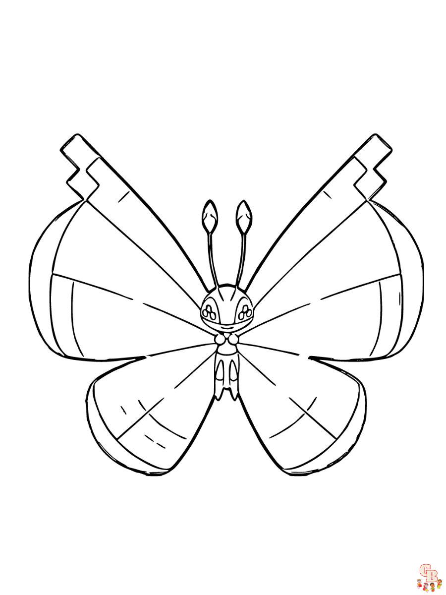 Vivillon coloring page