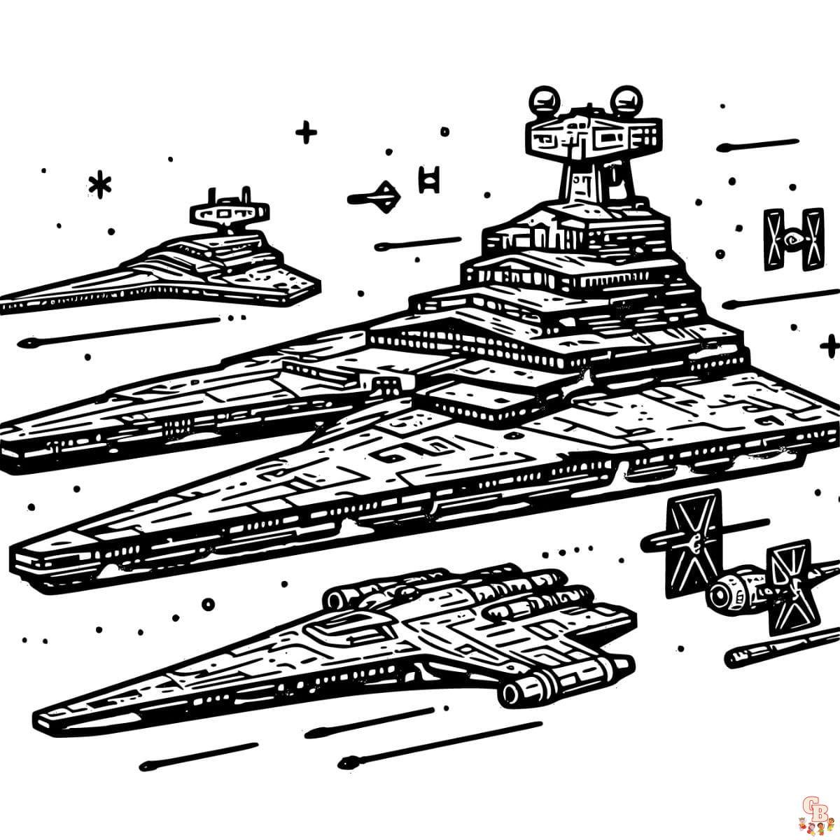 Warship Star Wars Coloring Pages