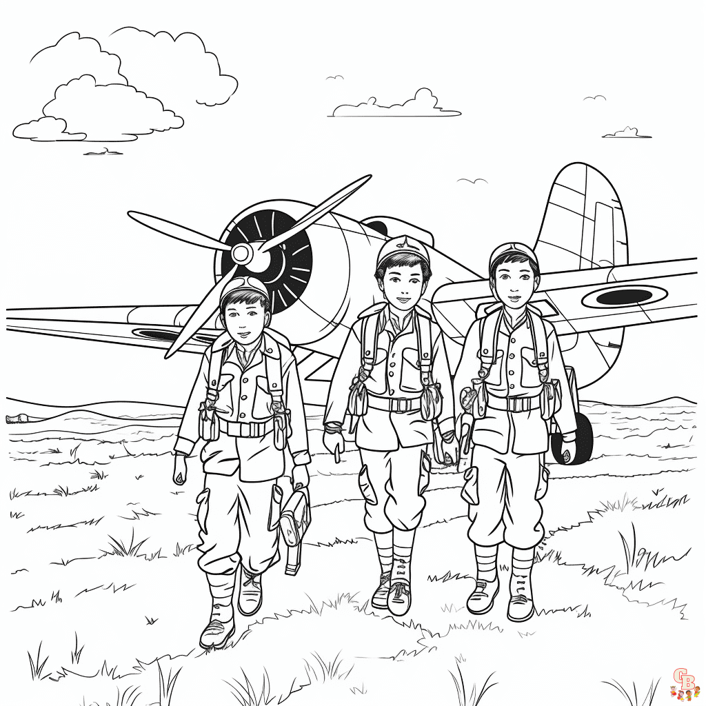 World War II coloring pages free