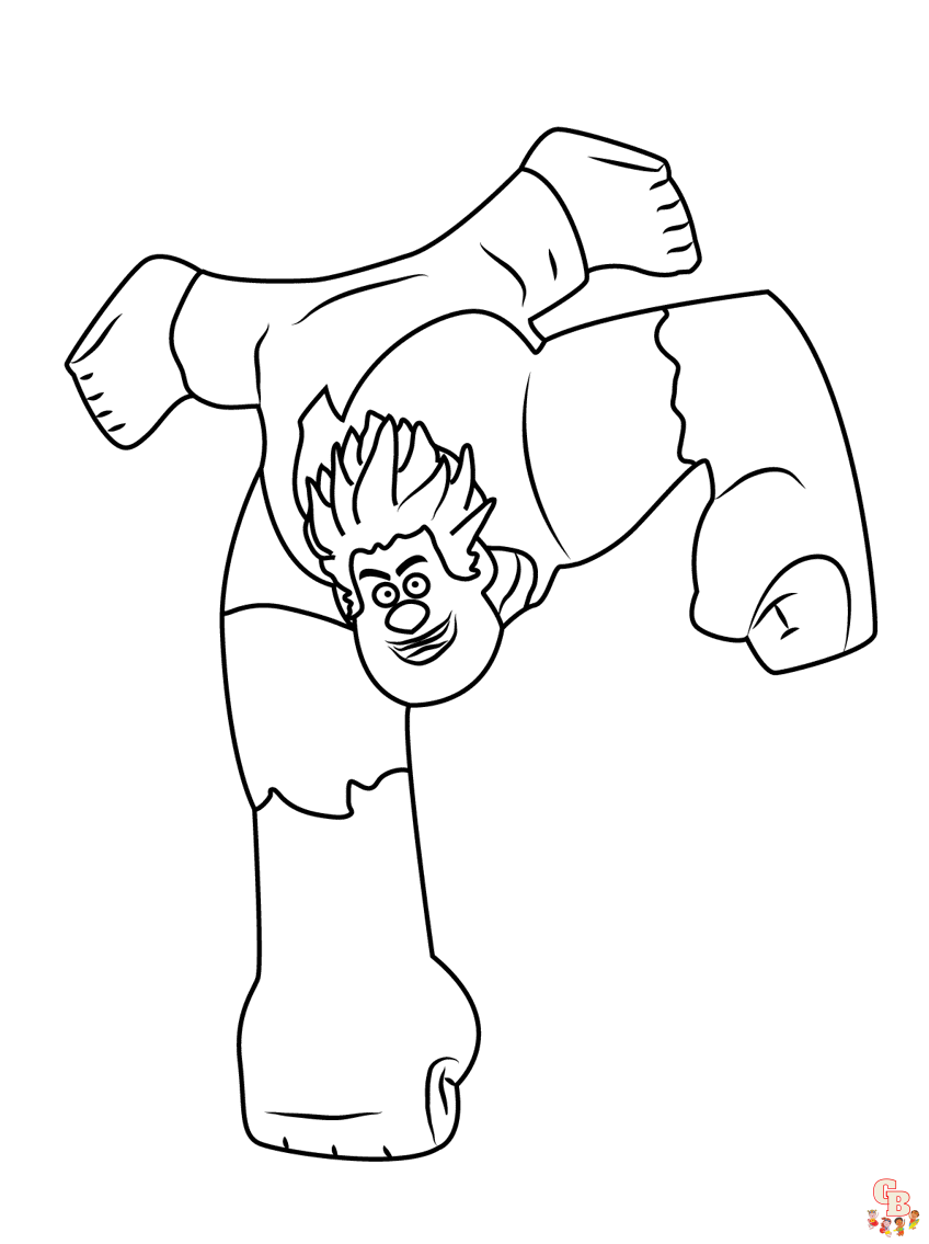 Wreck It Ralph coloring pages easy