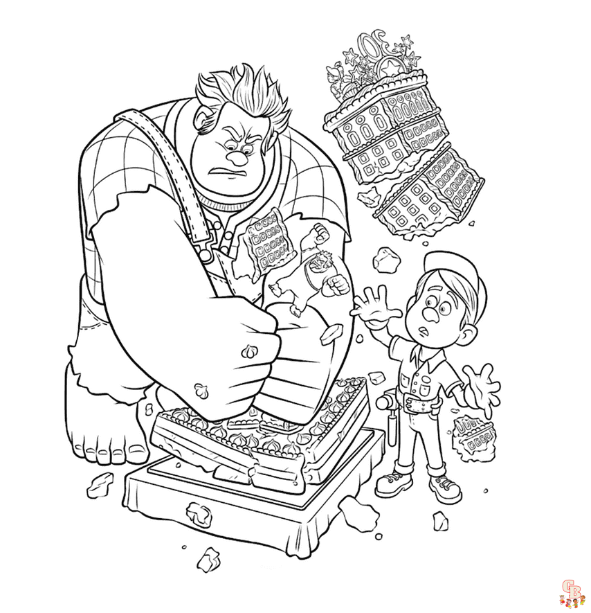 Wreck It Ralph coloring pages free printable