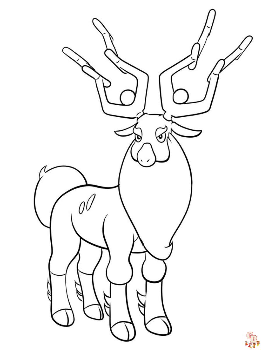 Wyrdeer coloring page