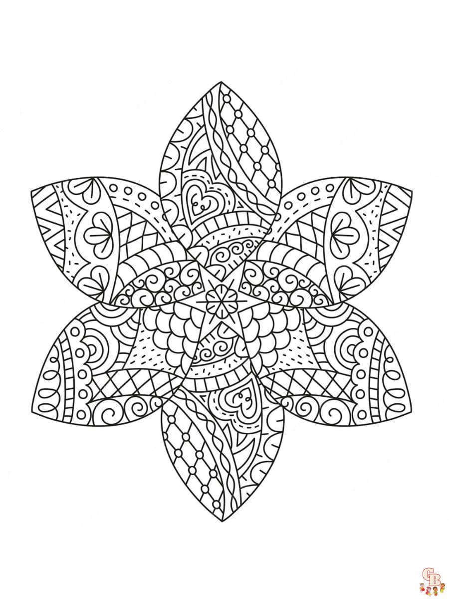 Zentangle coloring pages