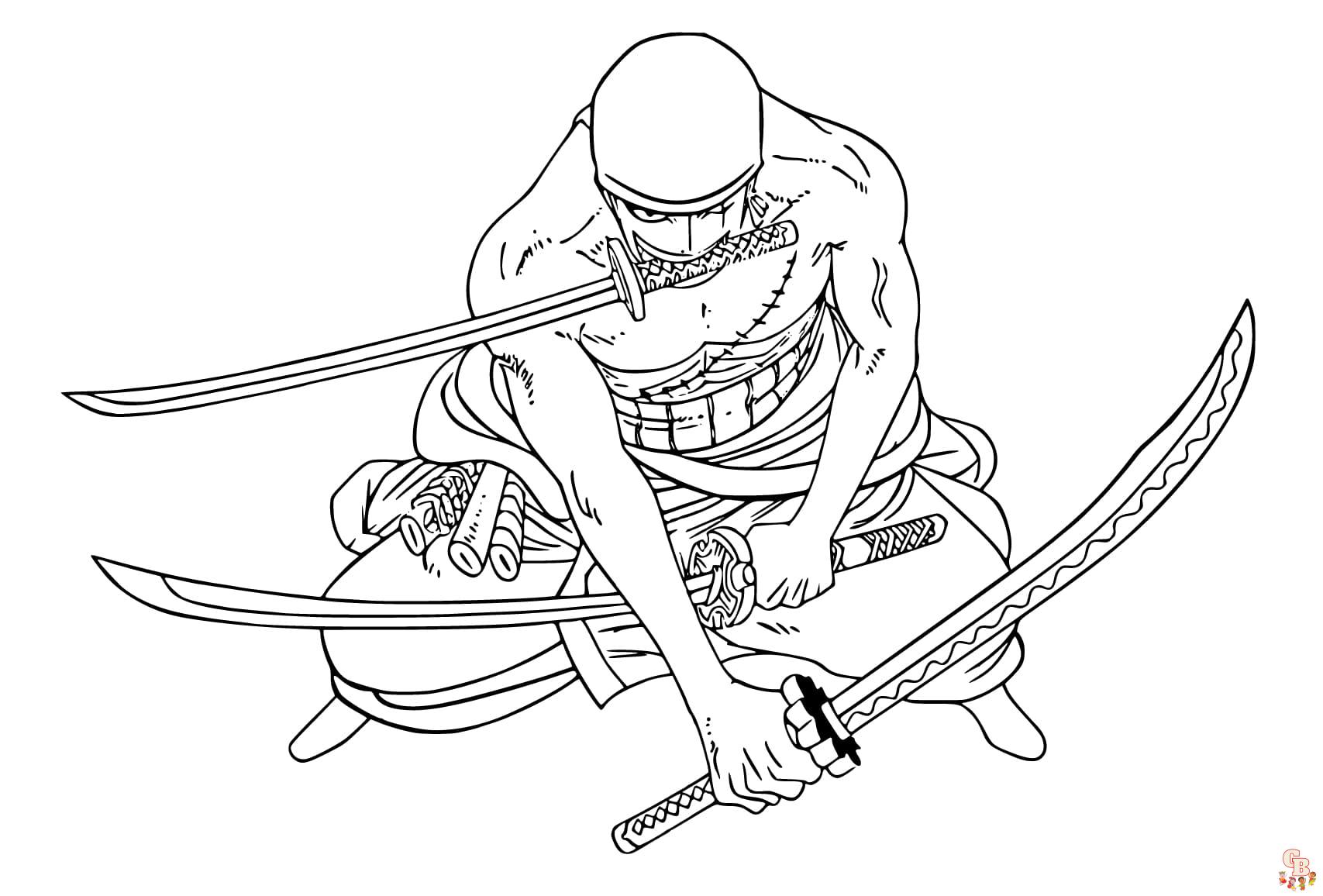 Zoro Coloring pages Free