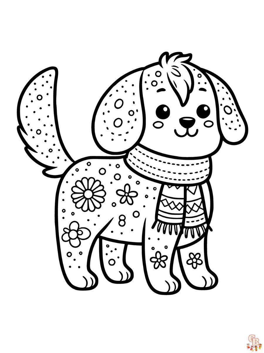 a dog coloring page