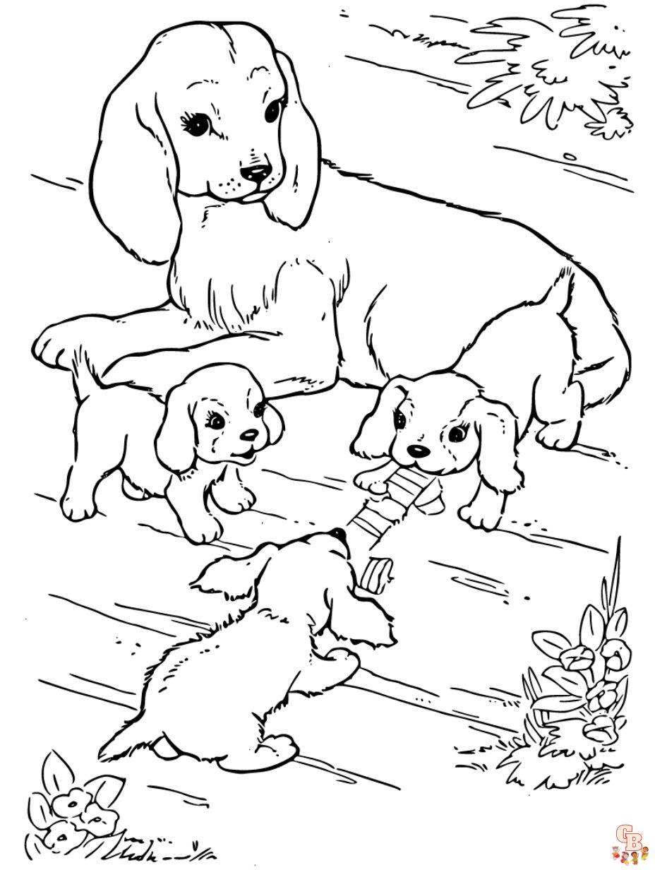 adult coloring pages dogs