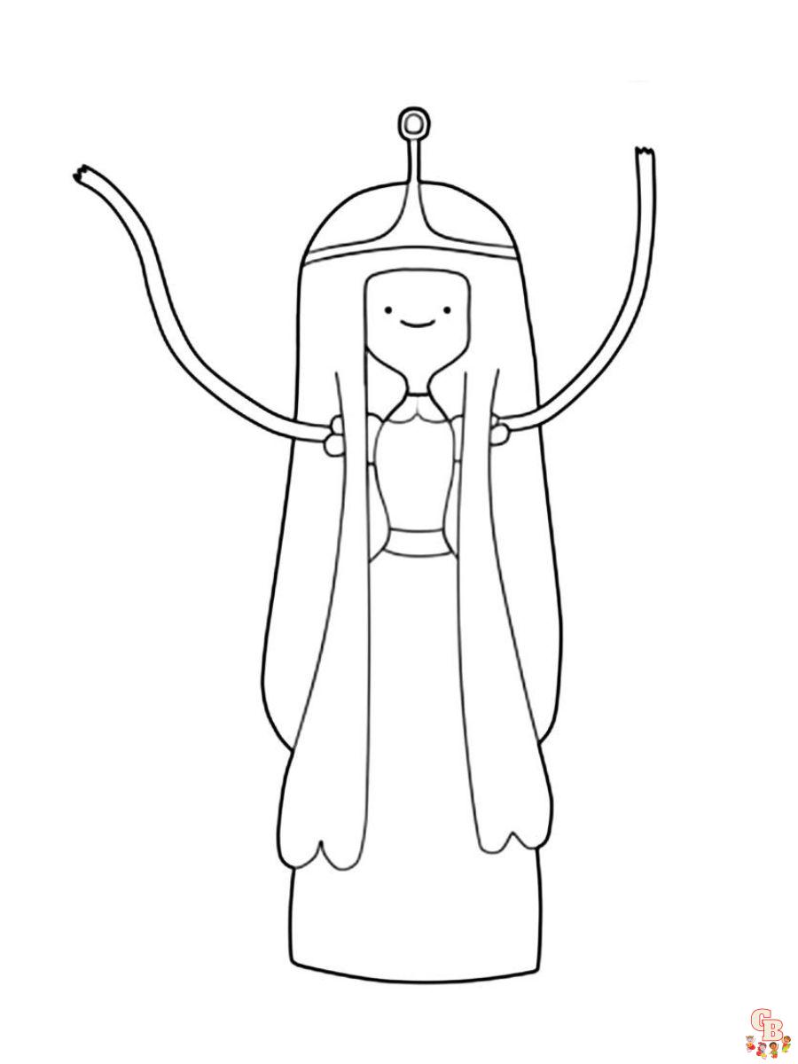 adventure time princess bubblegum coloring pages