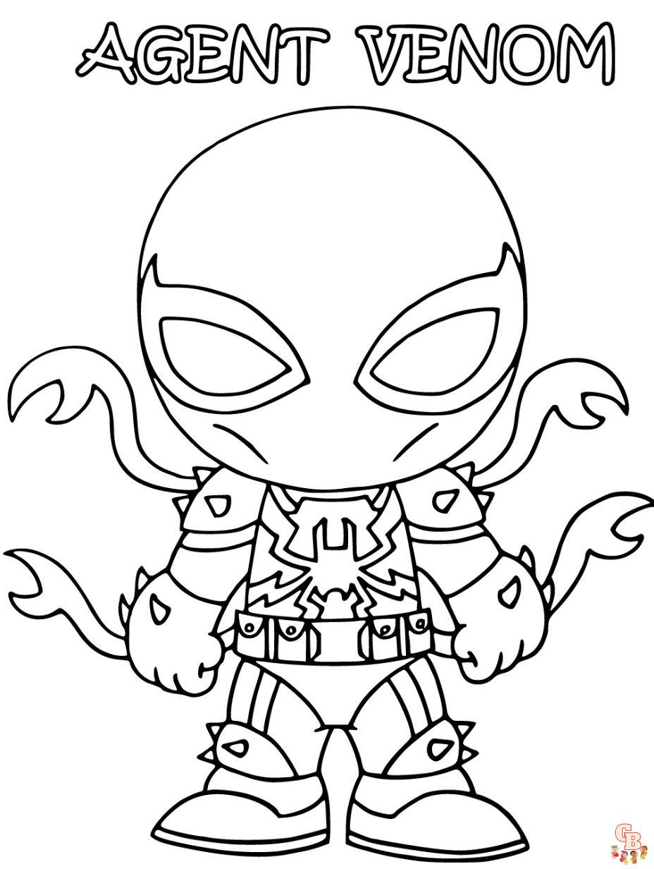 agent venom coloring pages