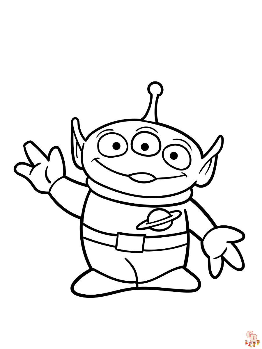 alien coloring pages toy story