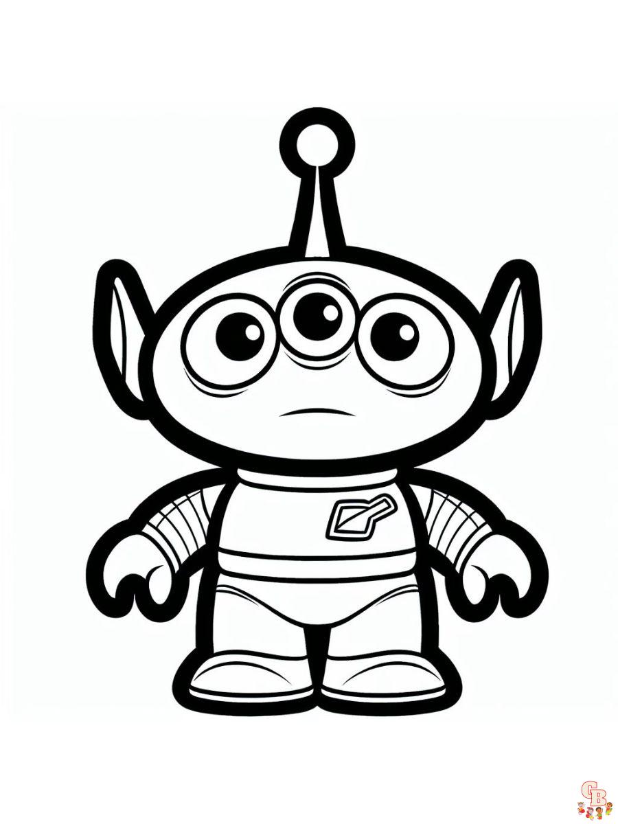 alien from toy story coloring pages