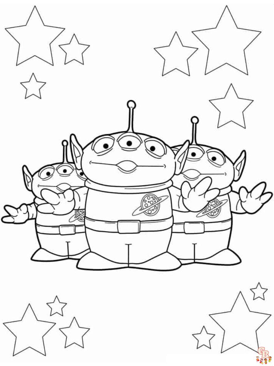 alien toy story coloring pages