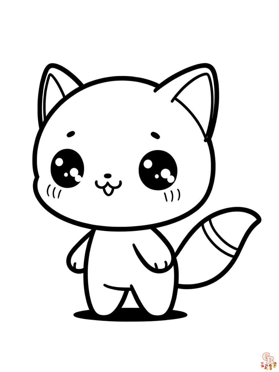 anime cat coloring pages