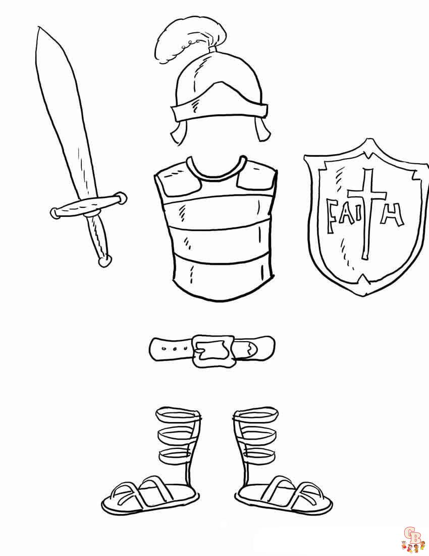 armor of god Coloring Sheets printable