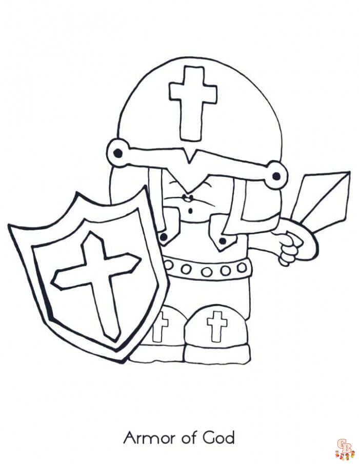 armor of god coloring pages free