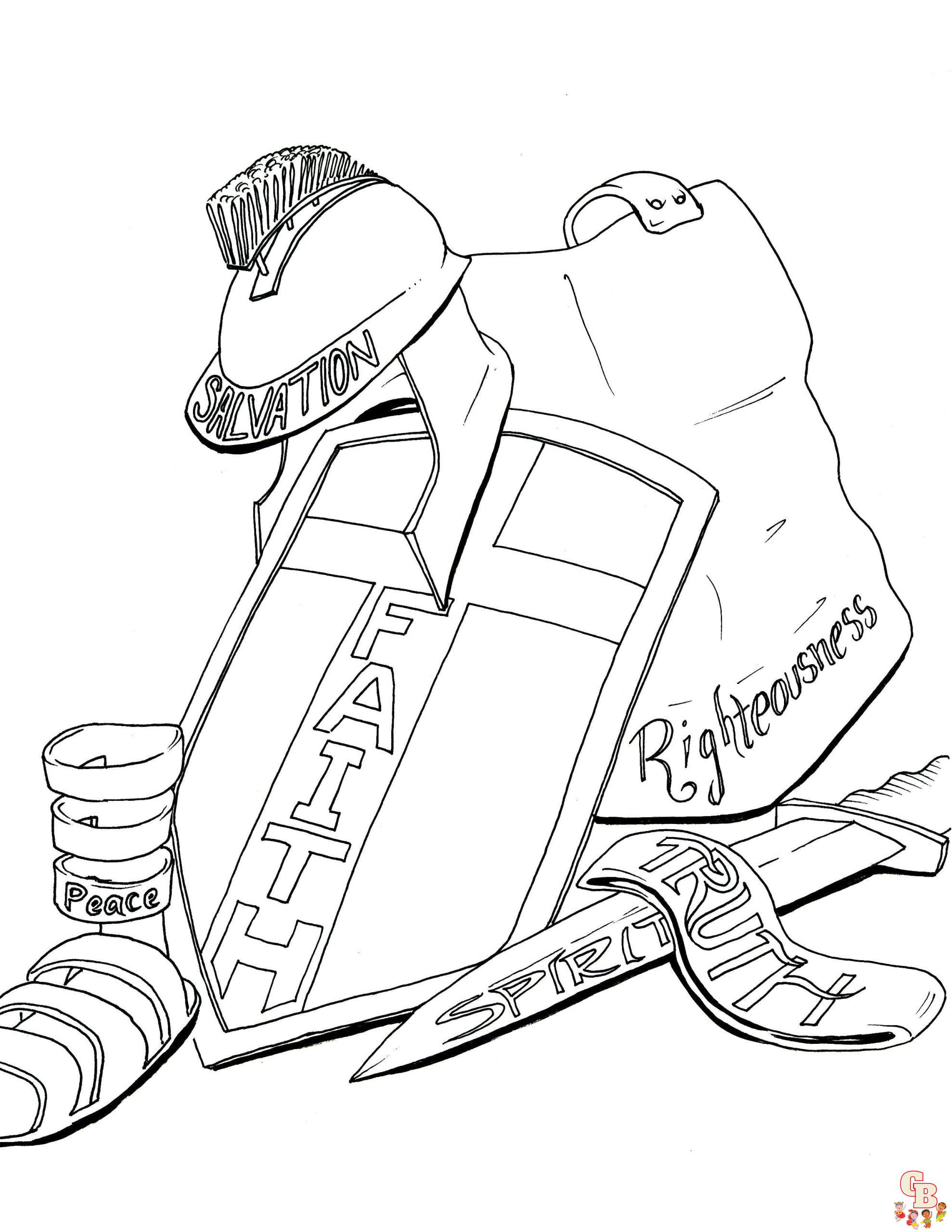 armor of god coloring pages printable