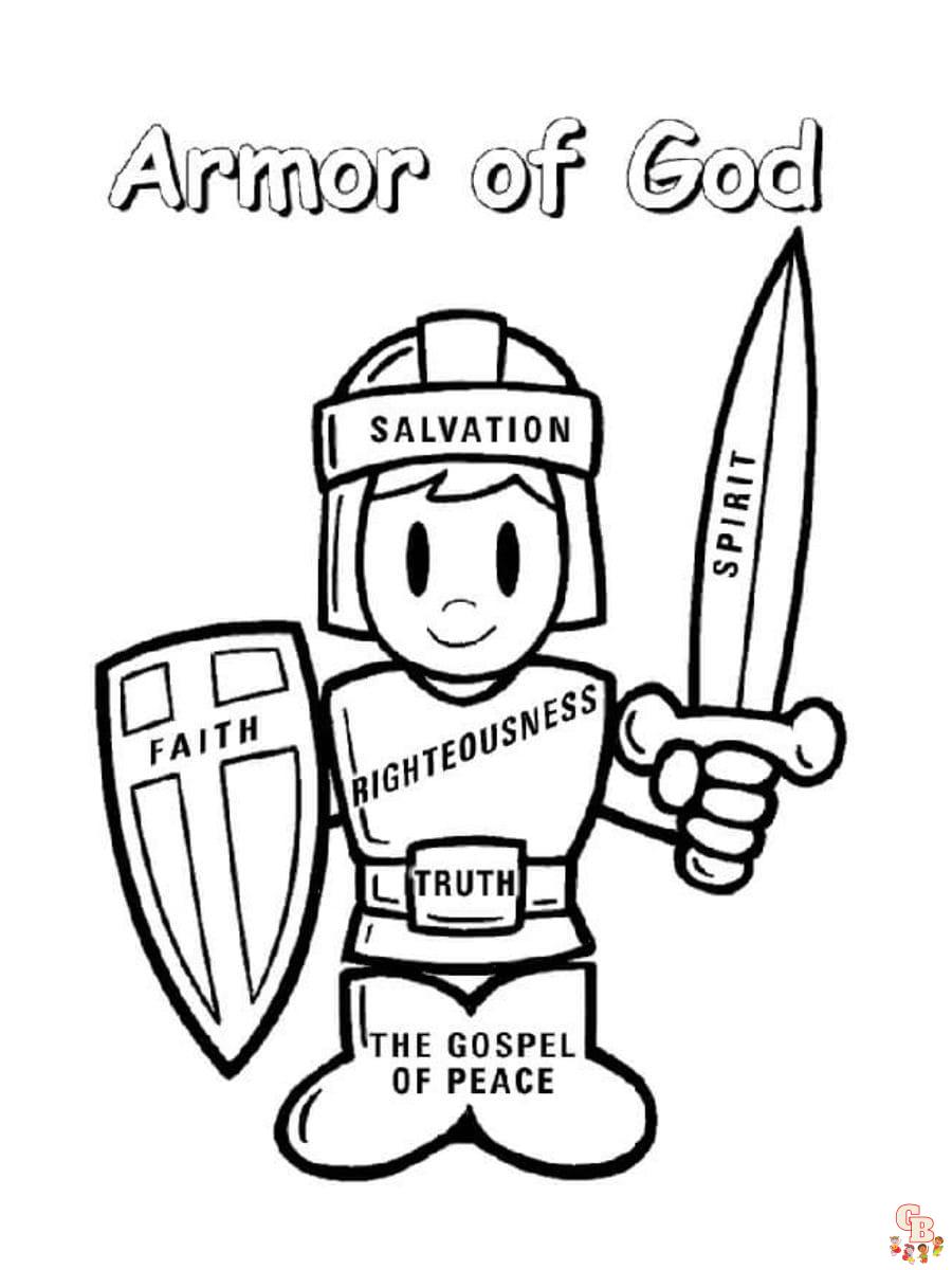 armor of god coloring pages