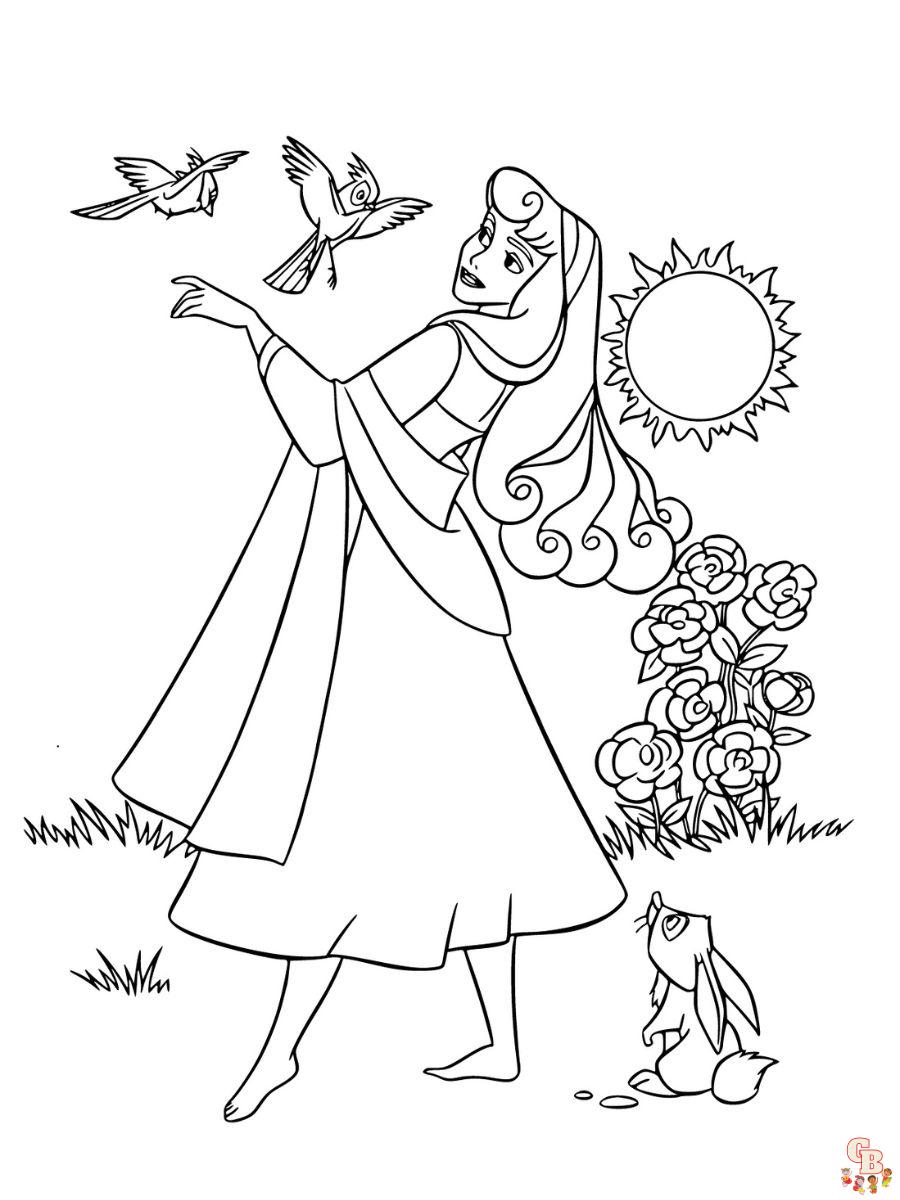 aurora disney princess coloring pages