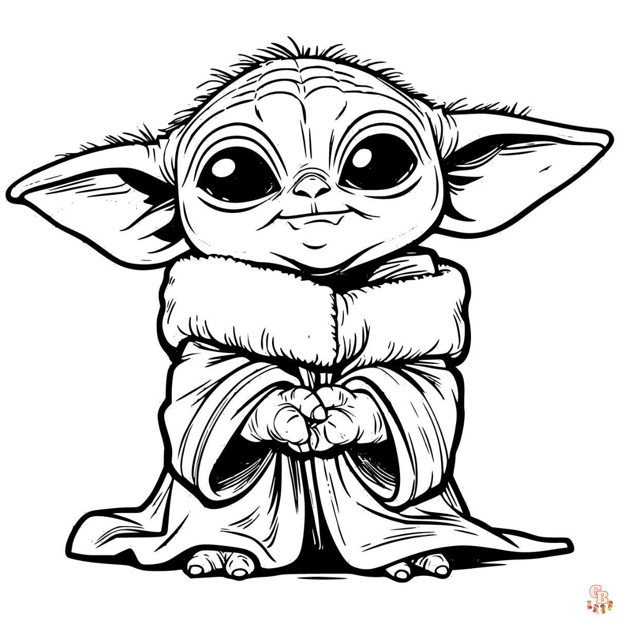 baby yoda coloring pages