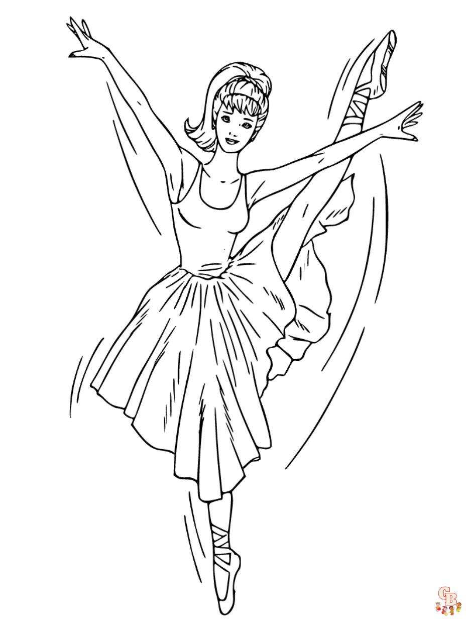 ballerina barbie coloring pages