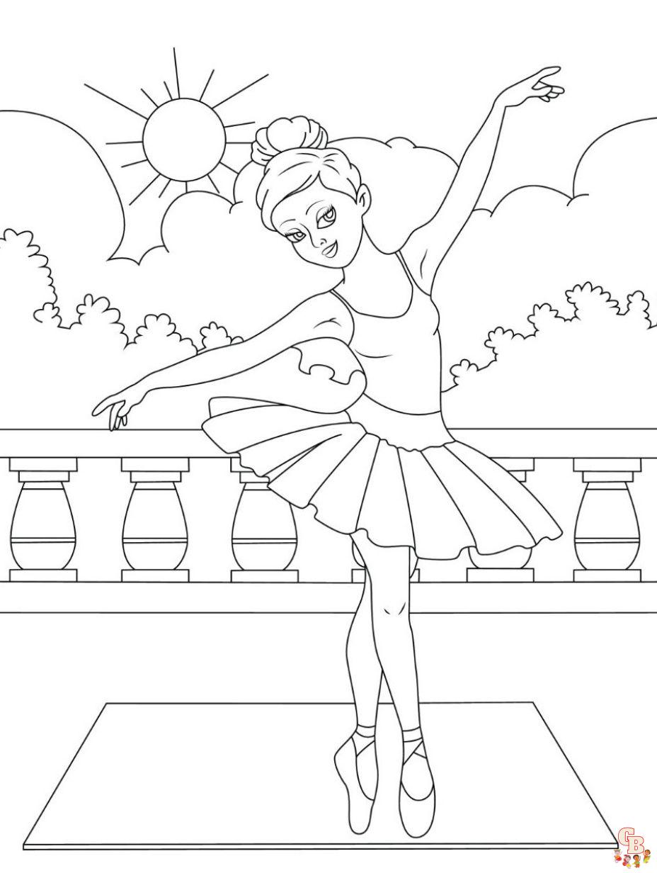 barbie ballerina coloring page