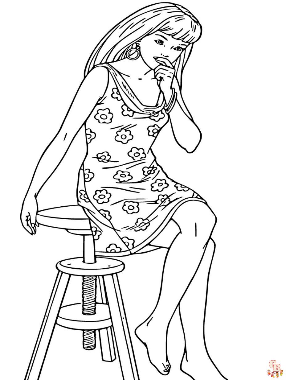 barbie coloring page