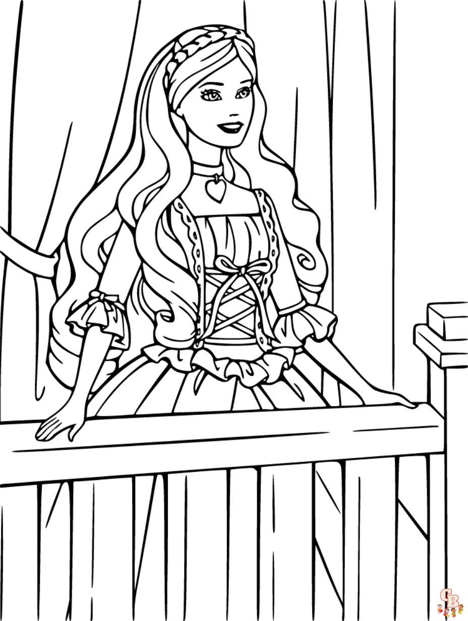 barbie coloring pages princess