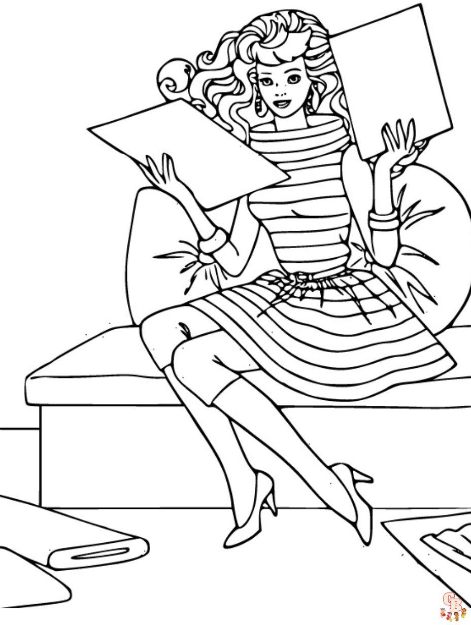 barbie coloring pages printable