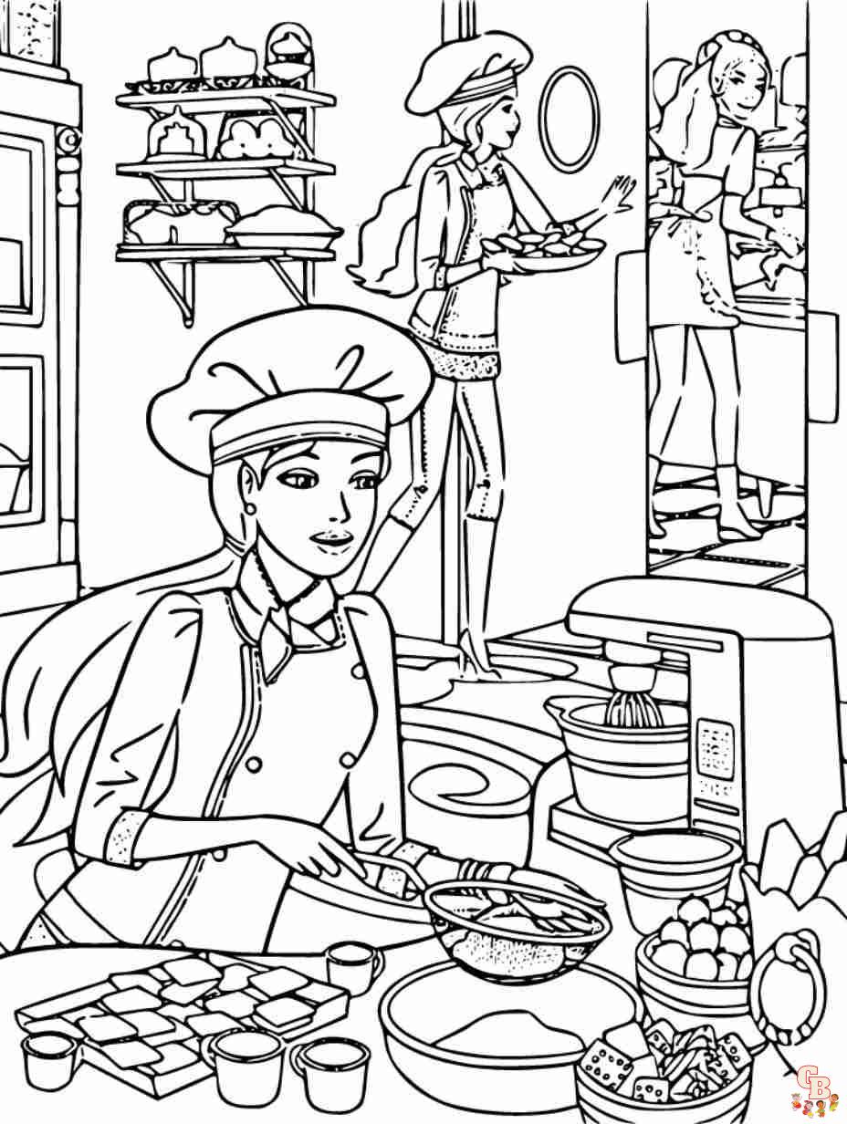 barbie dreamhouse coloring page