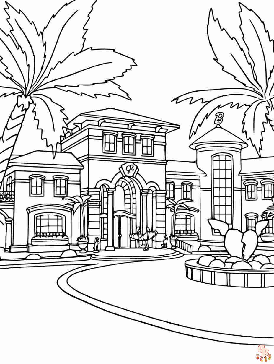 barbie dreamhouse coloring pages