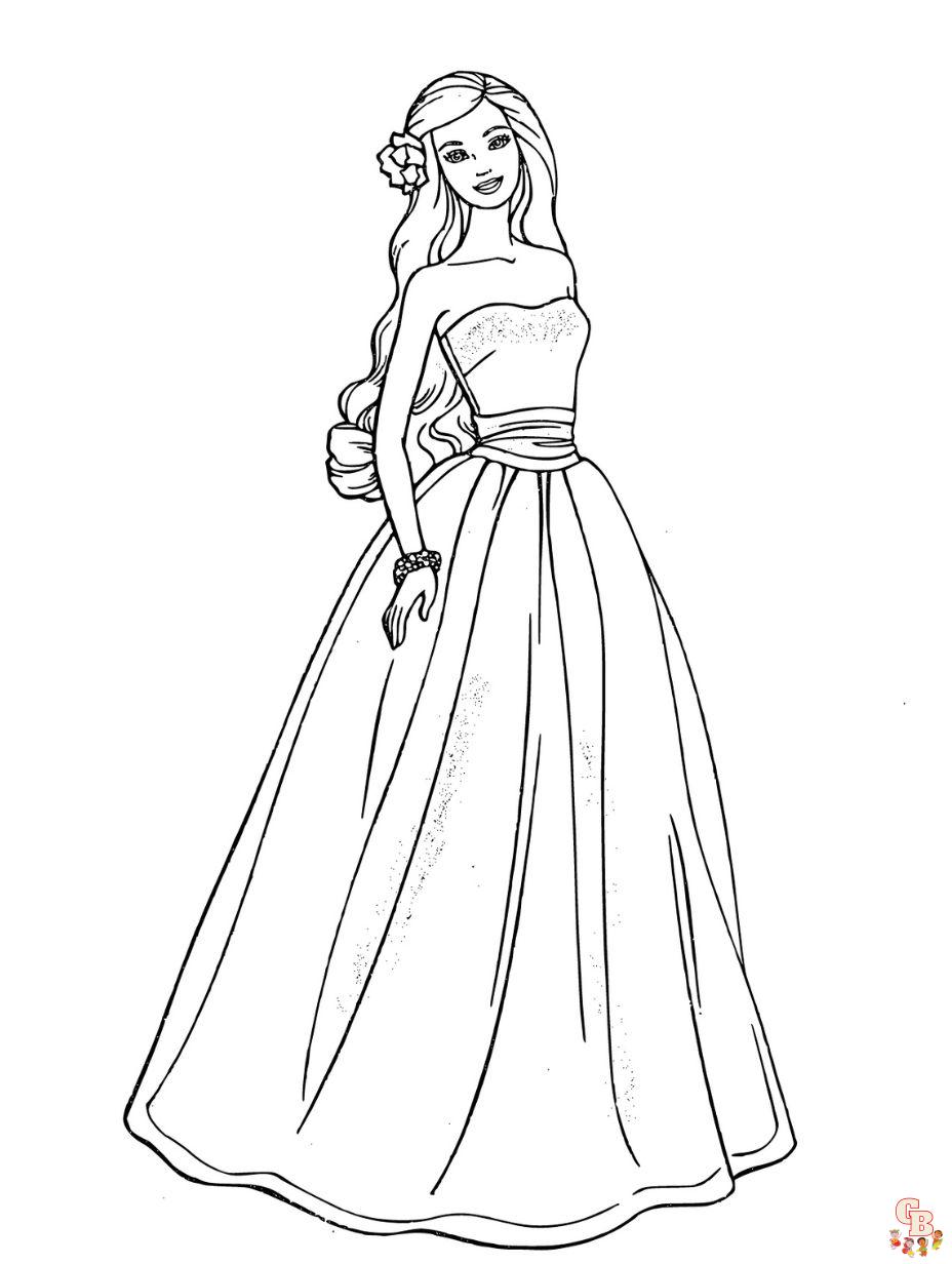 barbie fashion coloring pages