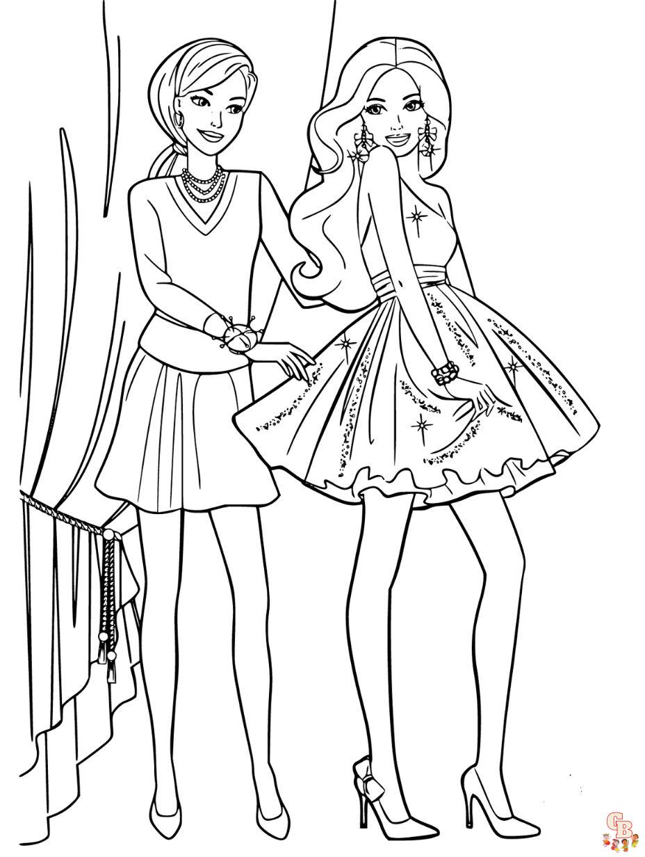 barbie fashionista coloring pages