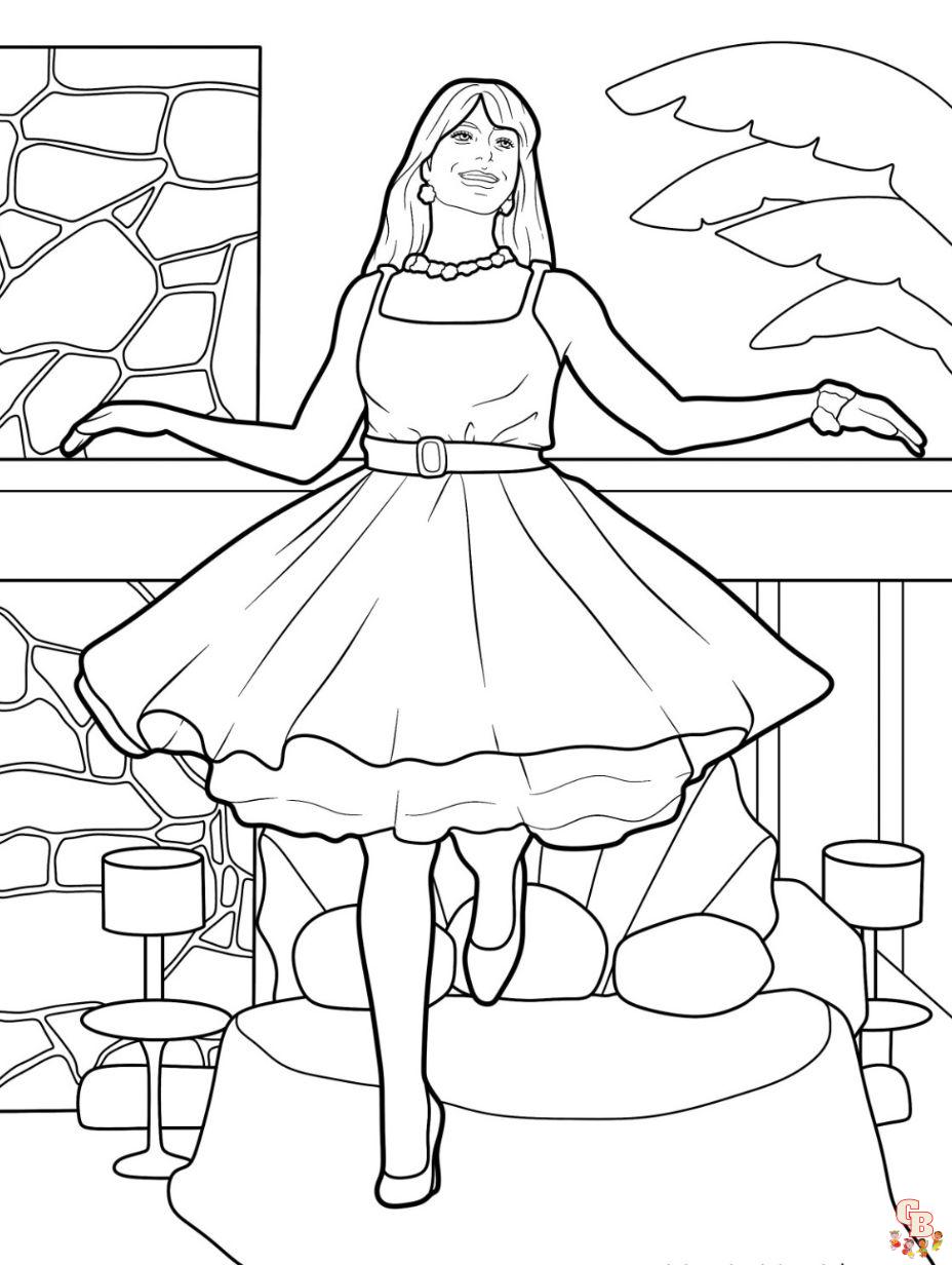 barbie movie coloring page