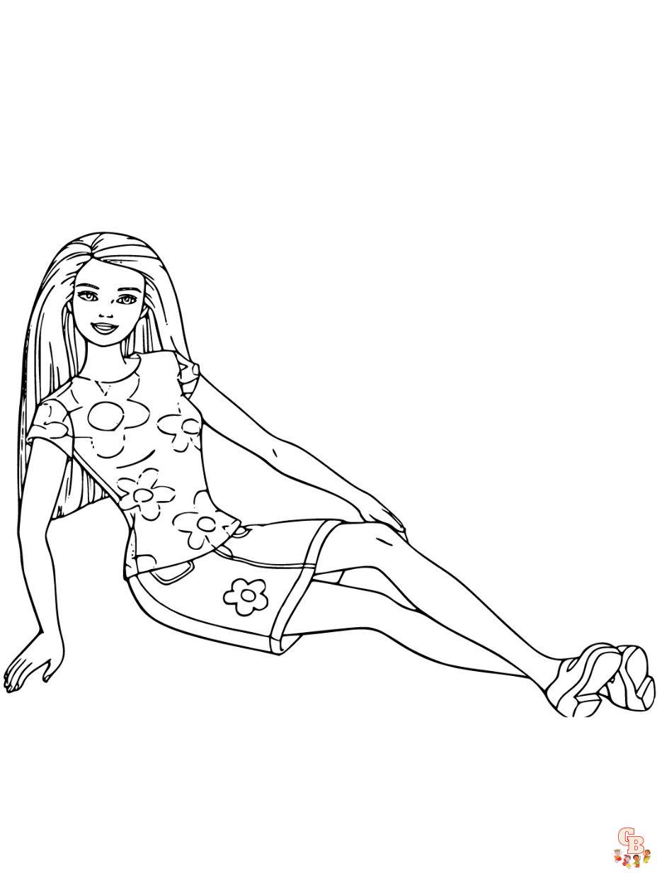 barbie printable coloring pages