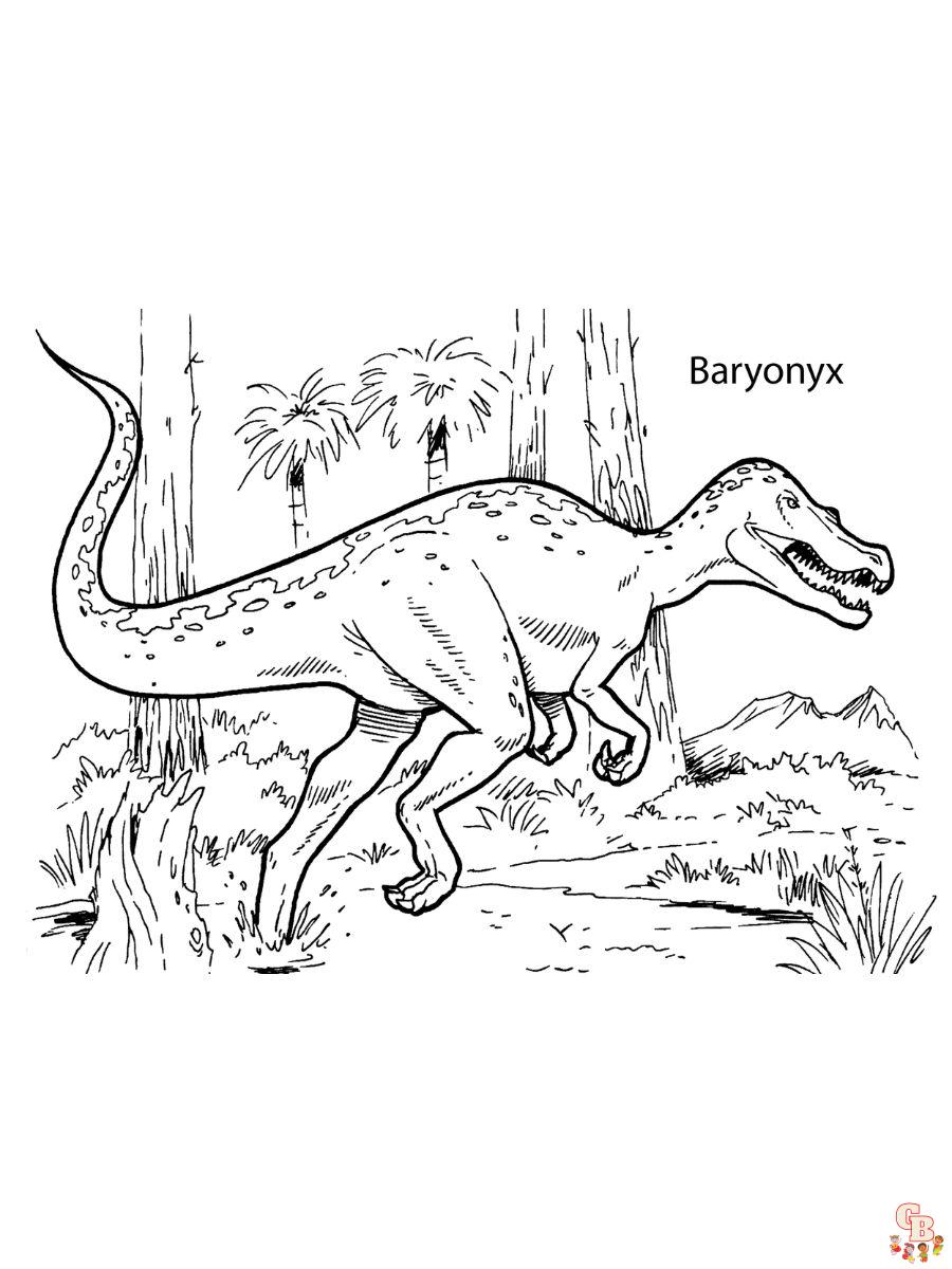 baryonyx coloring page printable