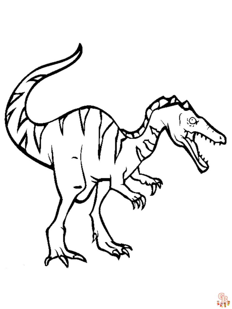 baryonyx dinosaur coloring page free