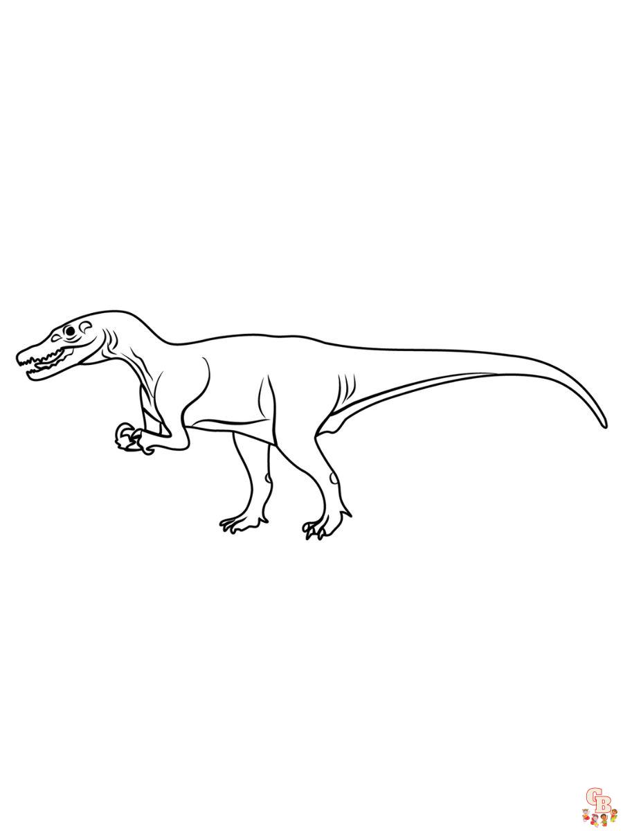 baryonyx dinosaur coloring page