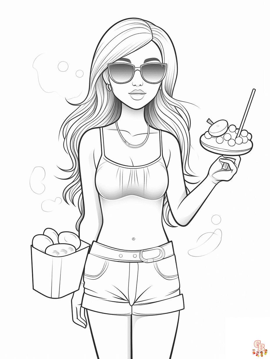 beach summer coloring pages