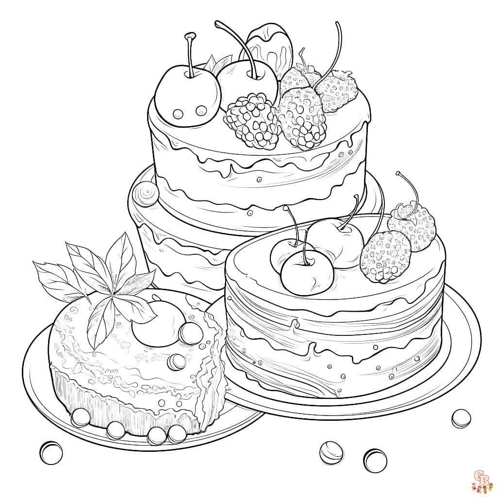 birthday cake coloring pages