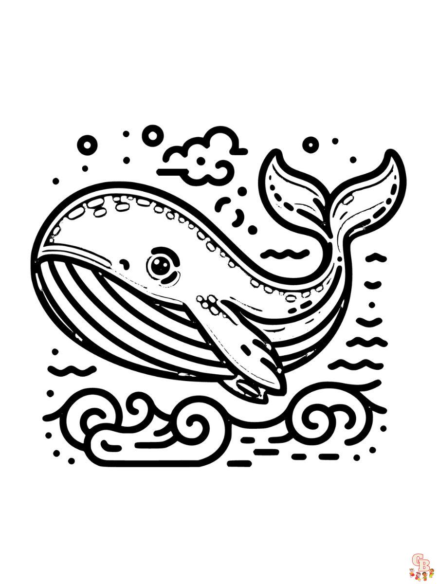 blue whale coloring page