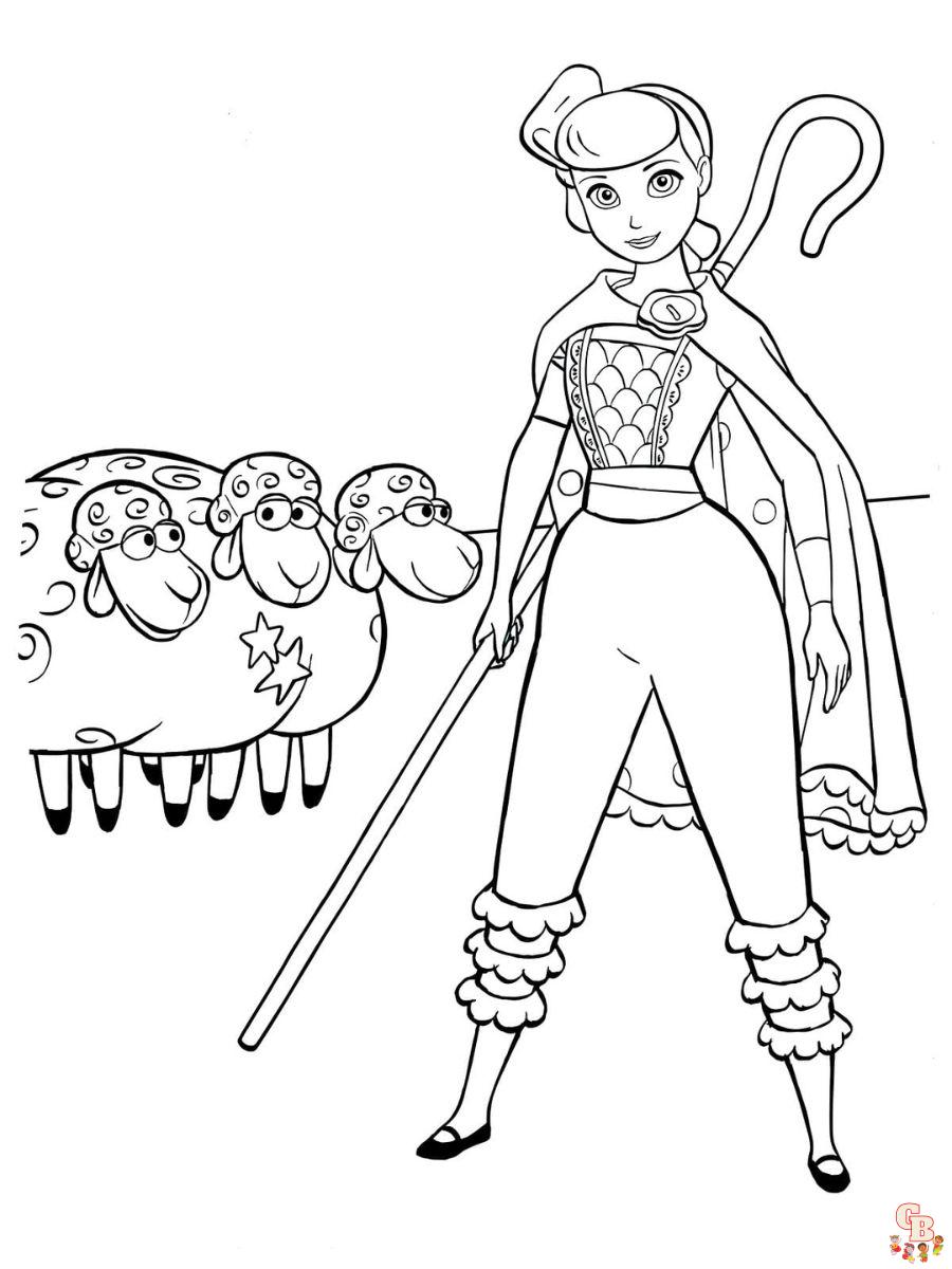 bo peep toy story 4 coloring page