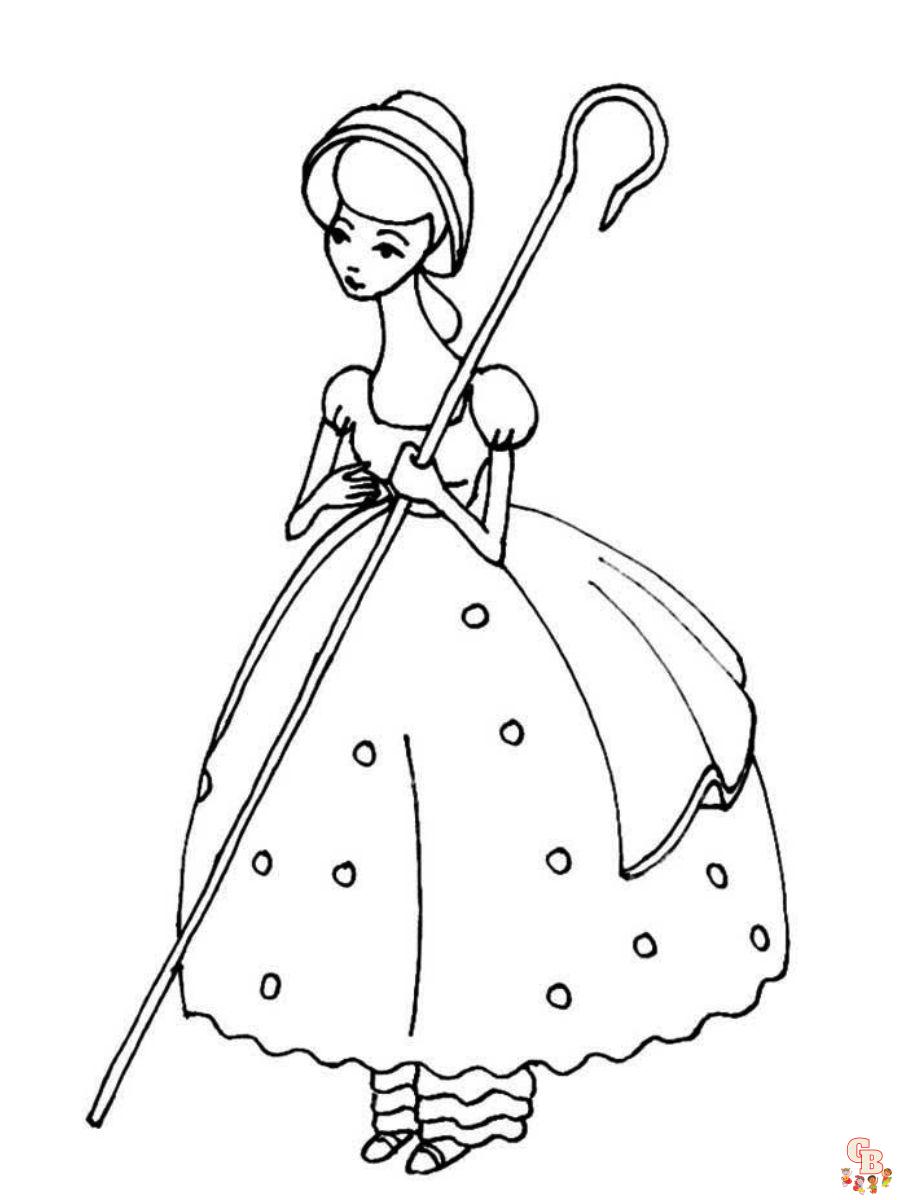 bo peep toy story coloring pages free