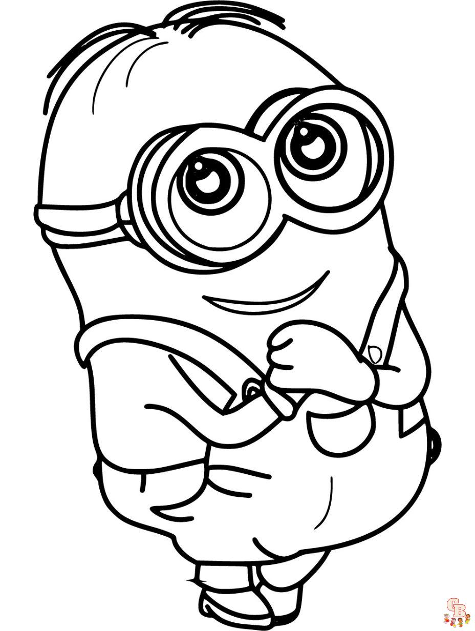 bob cute minion coloring pages