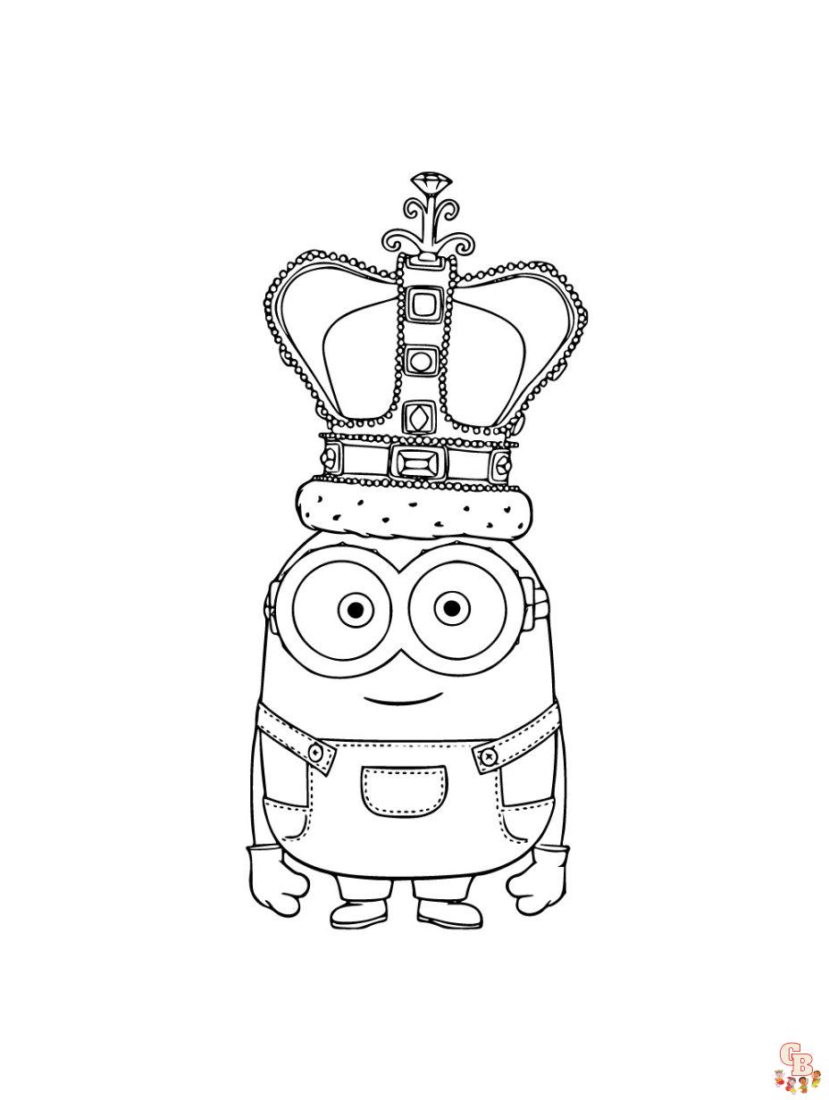 bob minion coloring pages