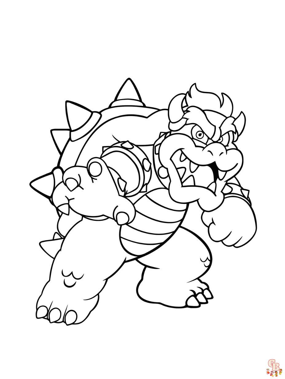 bowser coloring pages