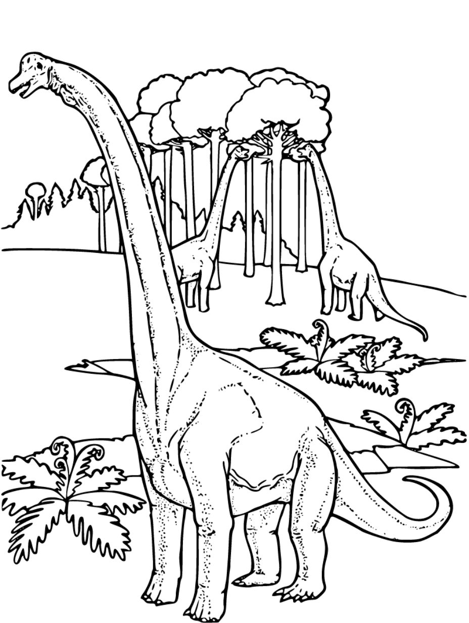 brachiosaurus coloring page