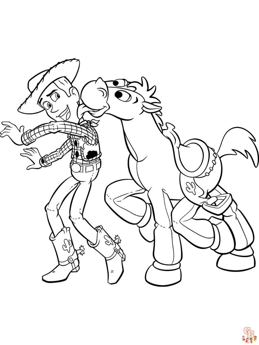 bullseye coloring page toy story
